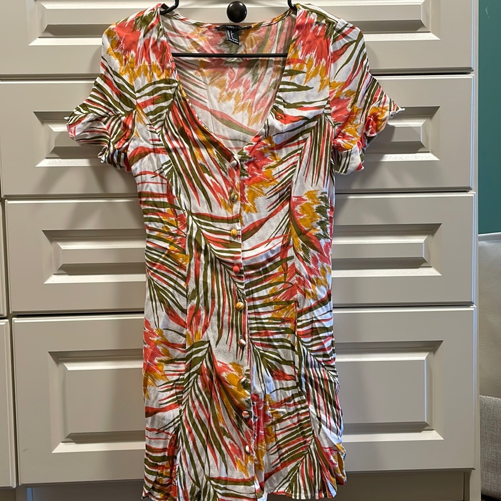 Tropical print dress